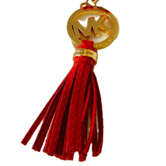 Michael Kors MK RED Leather Cosmetic Makeup Bag Handbag NWOT - Picture 8 of 8